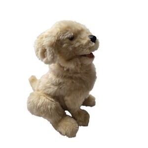 Realistic Golden Retriever Puppy Stuffed Animal Plush Dog Lifelike